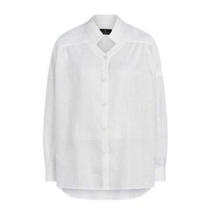 Belstaff Mens Plain Linen Shirt / White